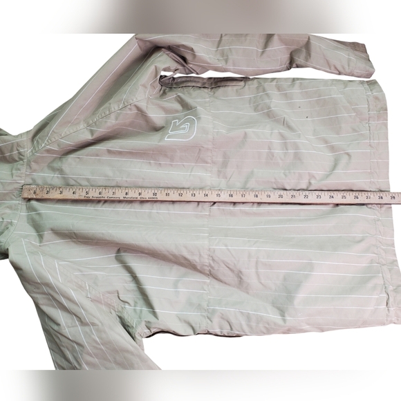 Men's Burton Dryride Snowboard Jacket. Tan w/ white pinstripes. SMALL - Picture 10 of 15